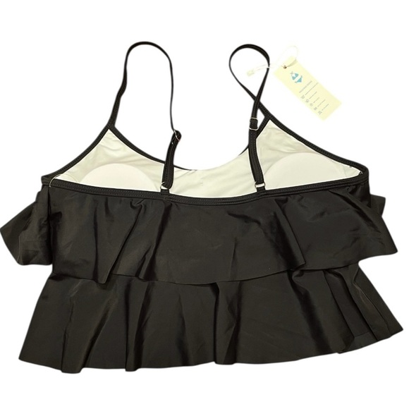 Beachsissi Black Ruffle Tankini Top Size M - Picture 4 of 8